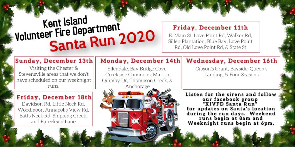 2020 KIVFD Santa Run - Kent Island Volunteer Fire Department