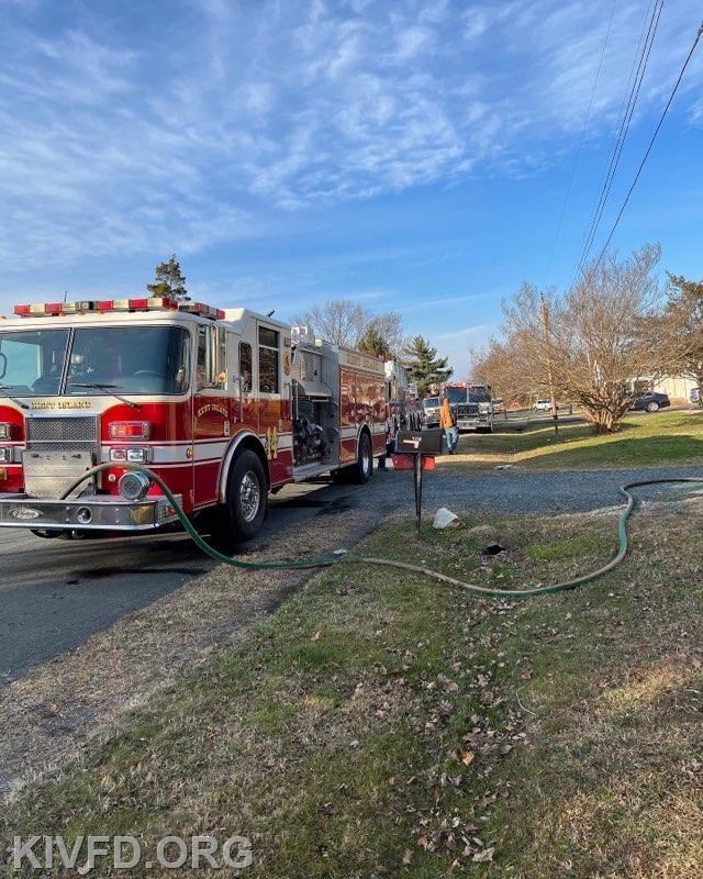 Chester Dwelling Fire 1-19-2022 - Kent Island Volunteer Fire Department